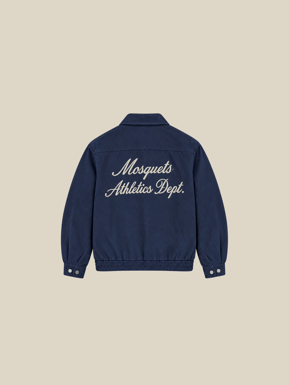 BLUE TWILL JACKET "ATHLETIC DEPT." - Mosquets