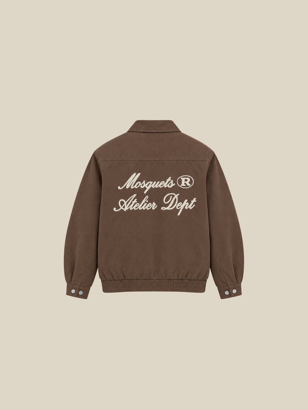 BROWN TWILL JACKET "ATELIER DEPT." - Mosquets