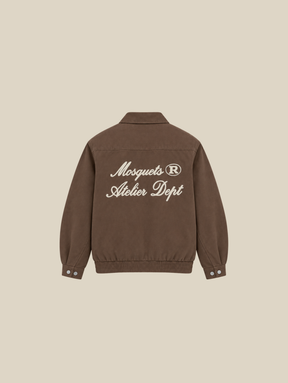 BROWN TWILL JACKET "ATELIER DEPT." - Mosquets