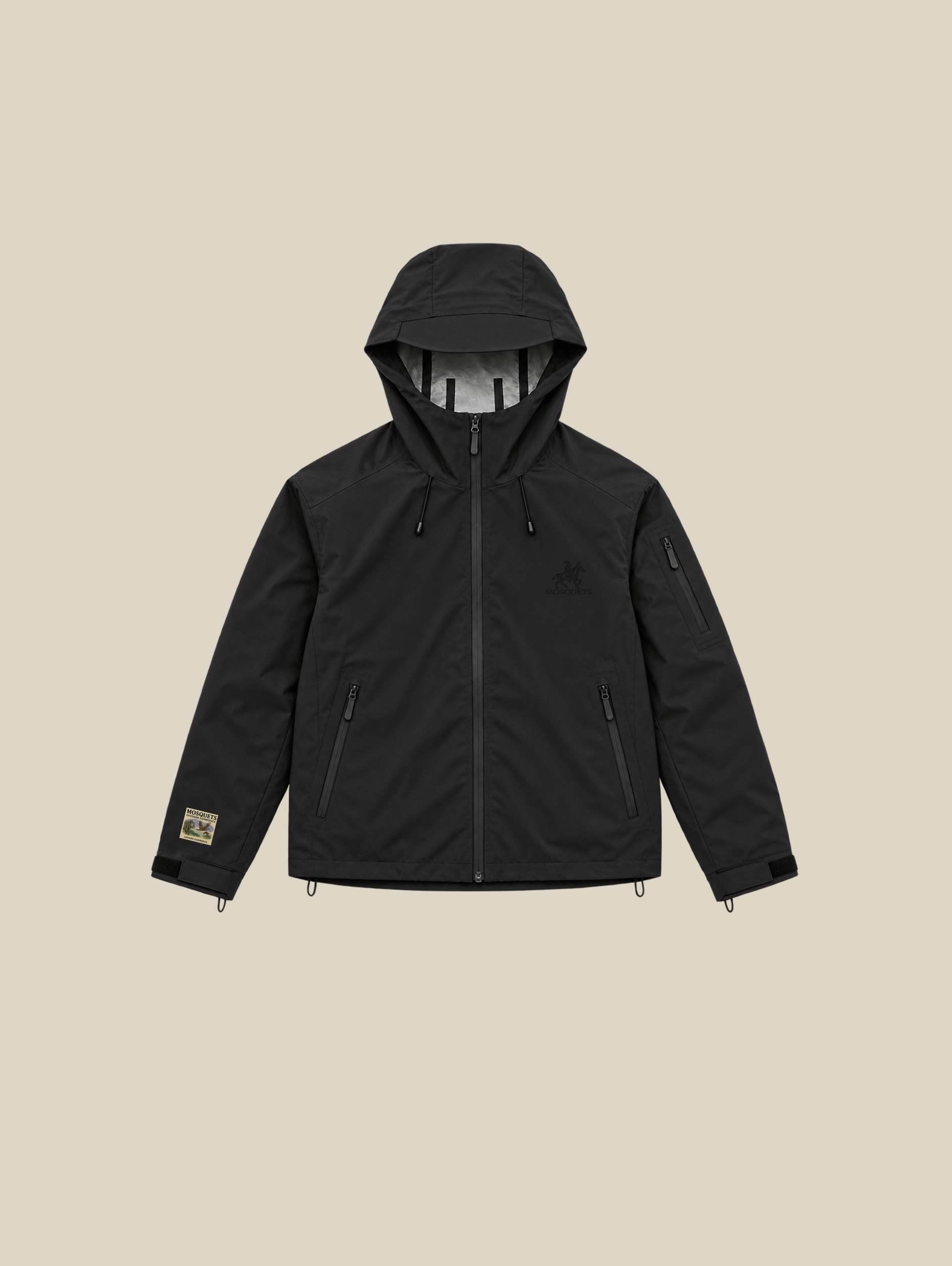 BLACK RAIN SHELL JACKET 