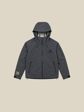 GREY RAIN SHELL JACKET "MOSQUETS" - Mosquets