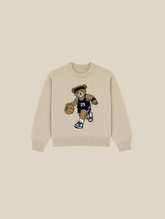 BEIGE KNIT SWEATER "BASKETBALL" - Mosquets