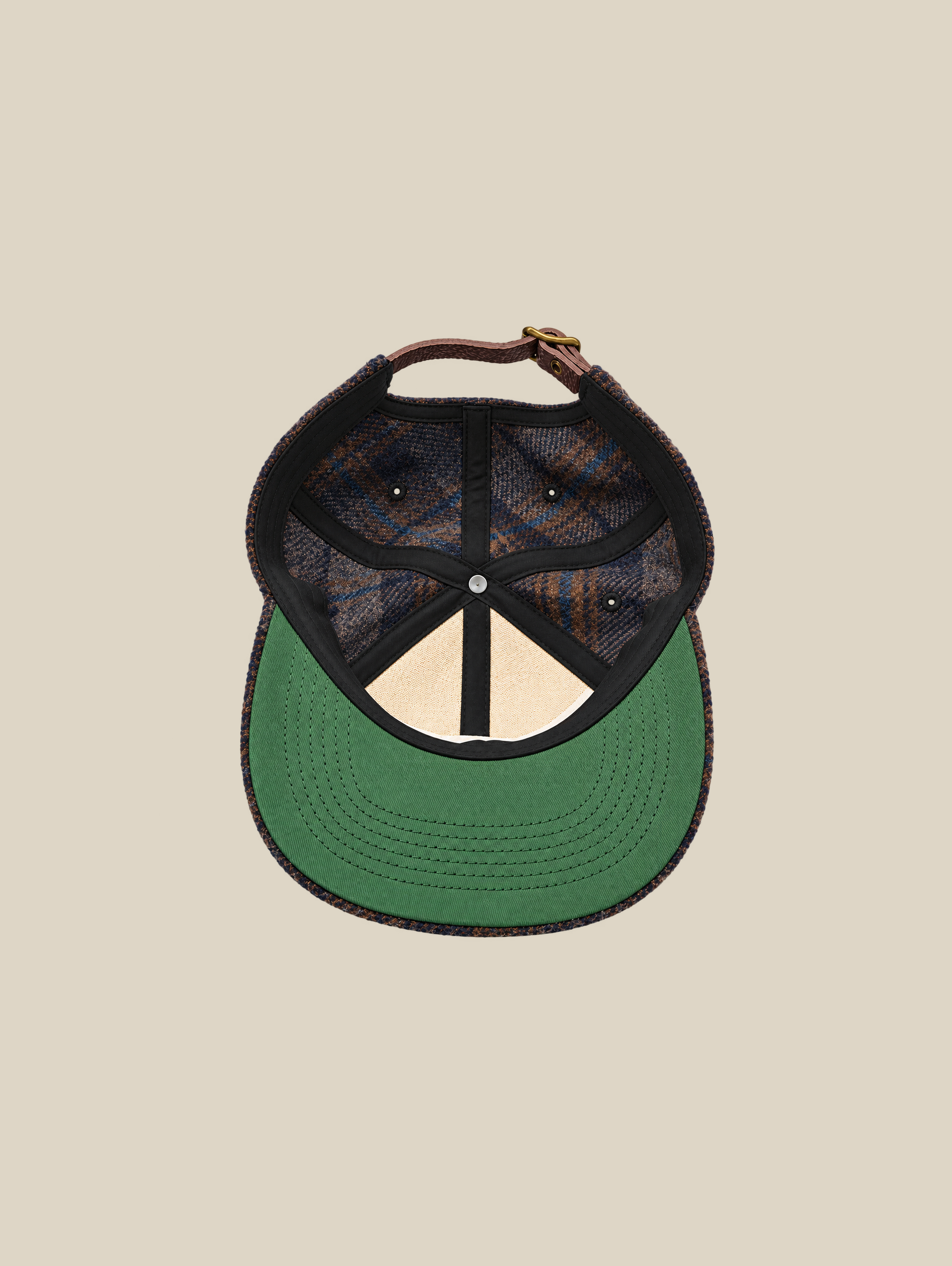 CHECK WOOL BASEBALL CAP "NY" - Mosquets