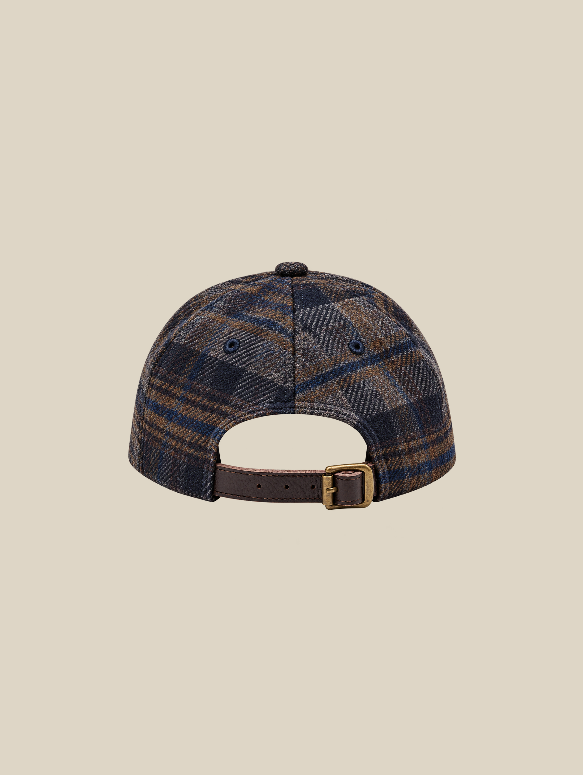 CHECK WOOL BASEBALL CAP 