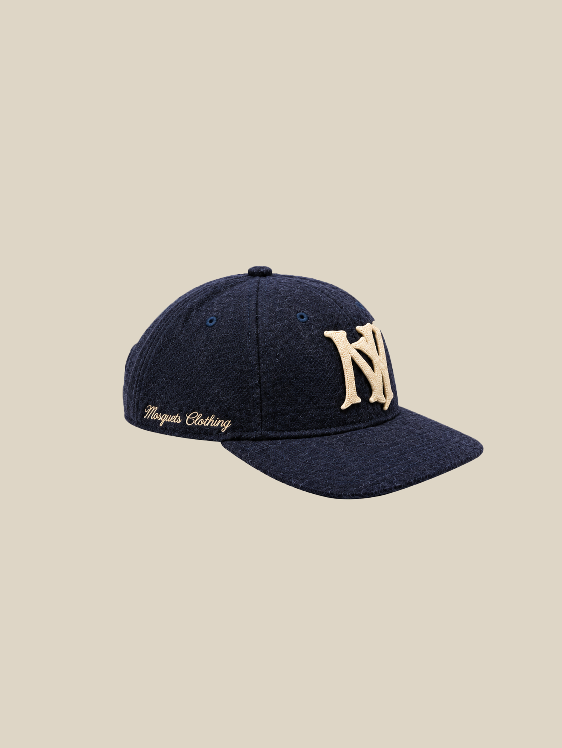 BLUE WOOL BASEBALL CAP 