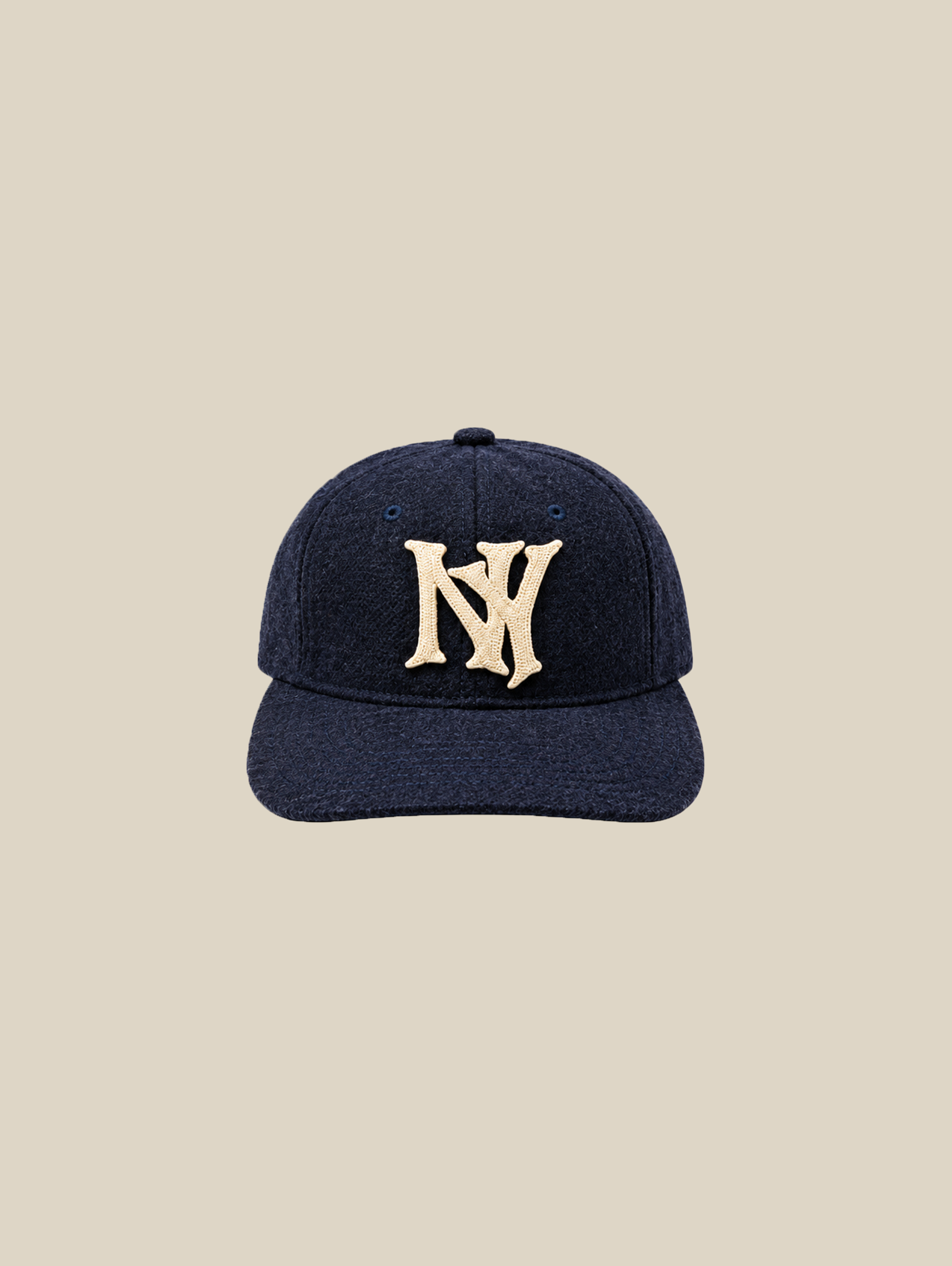 BLUE WOOL BASEBALL CAP 