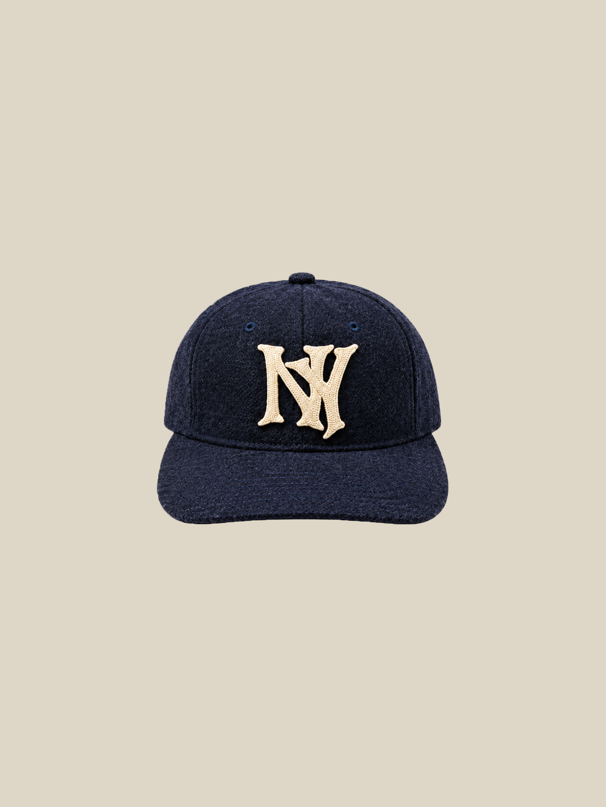BLUE WOOL BASEBALL CAP "NY" - Mosquets