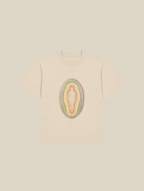 BEIGE T-SHIRT "HUMAN AURA" - Mosquets