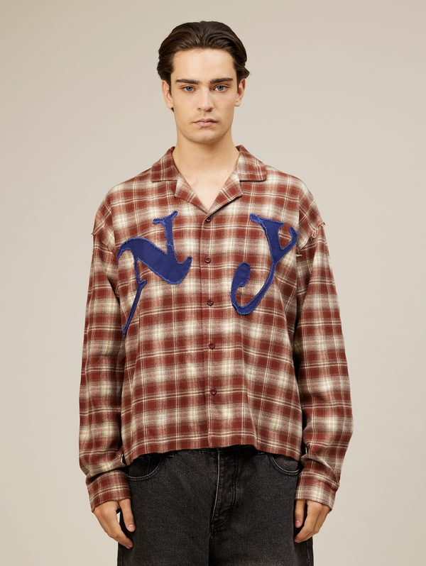 RED CHECK FLANNEL SHIRT "NY"