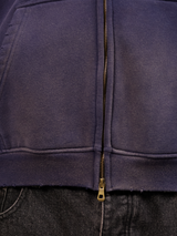 DARK BLUE SUNFADED ZIP  HOODED "23"