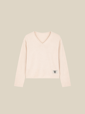 BEIGE CUT OFF KNIT "MOSQUETS ATELIER"