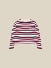 RED STRIPE CUT OFF KNIT "MOSQUETS ATELIER"