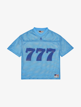 LIGHT BLUE MESH FOOTBALL JERSEY "777"