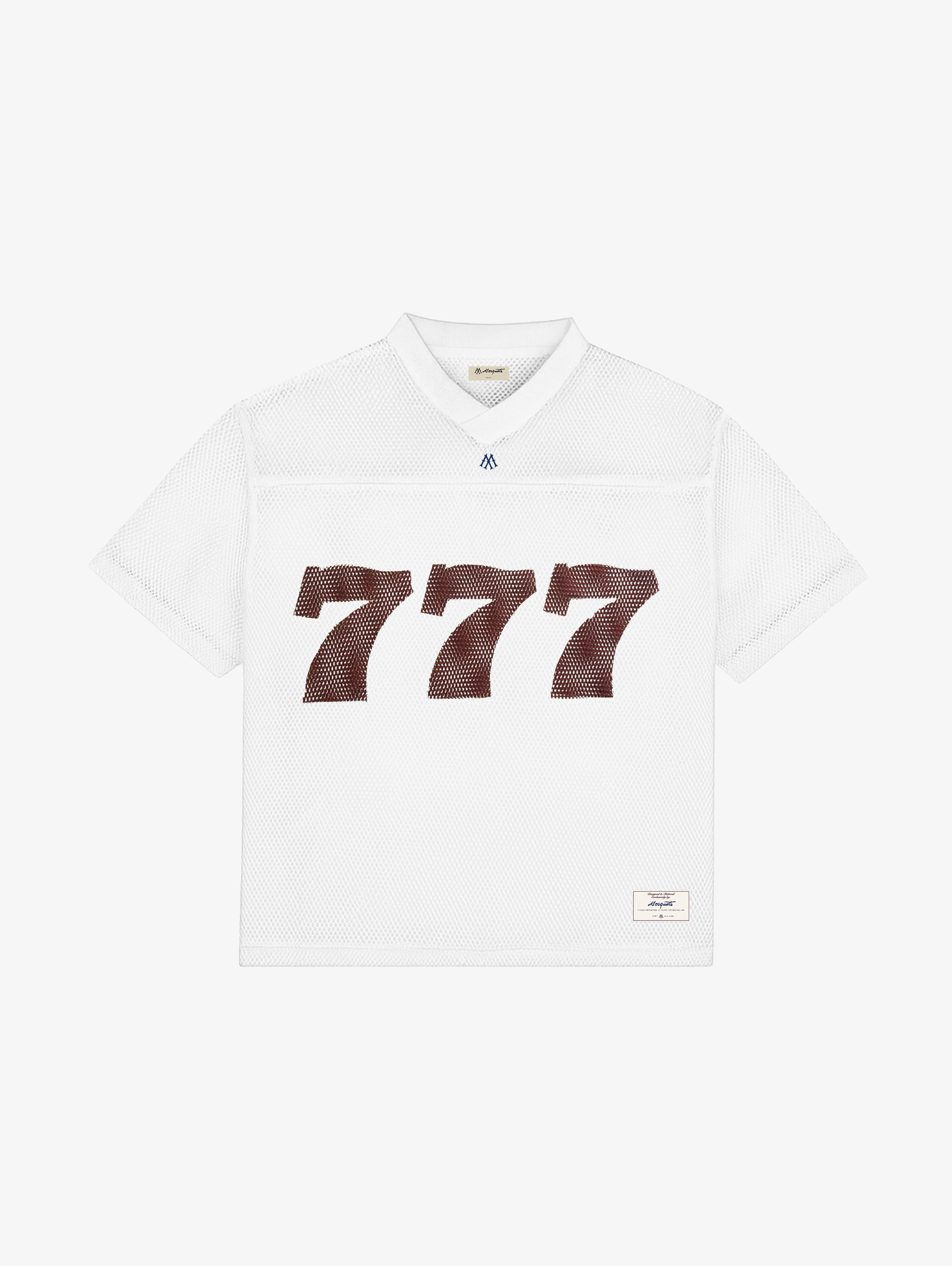 WHITE MESH FOOTBALL JERSEY "JACKPOT"