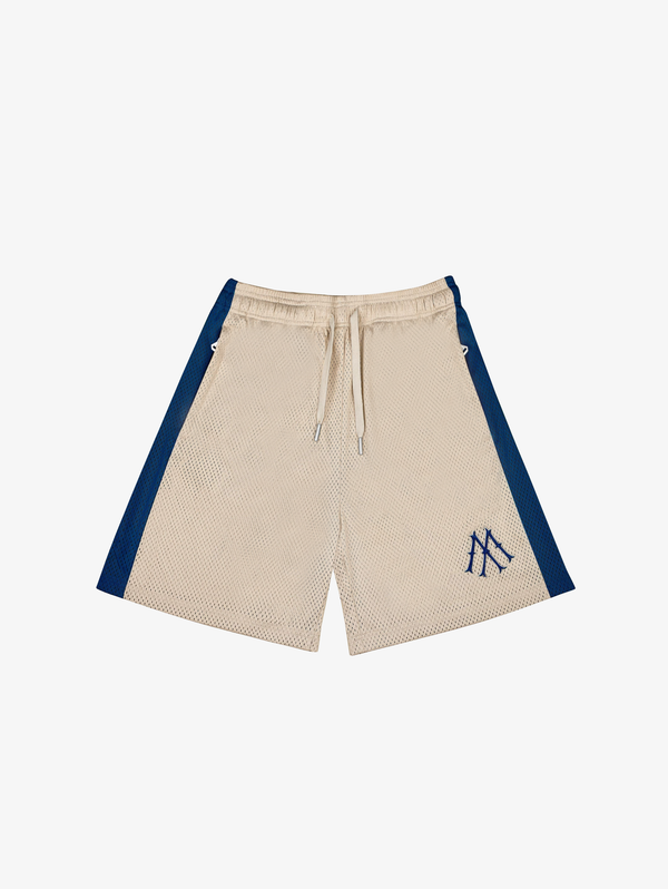 CREAM MESH SHORTS STRIPE "DARK BLUE"