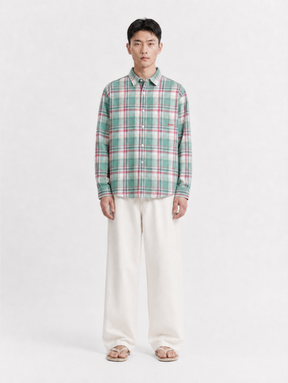 GREEN FLANNEL SHIRT "MOSQUETS" - Mosquets