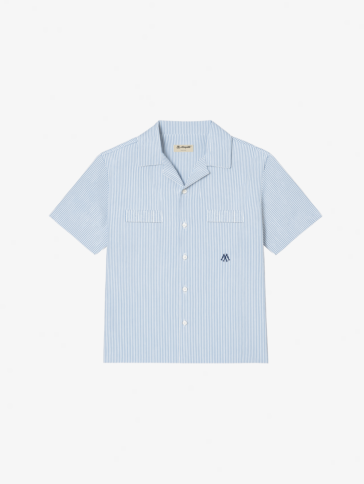 BLUE WHITE STRIPE RESORT SHIRT "M"