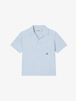 BLUE/ WHITE STRIPE OXFORD SHIRT "M"