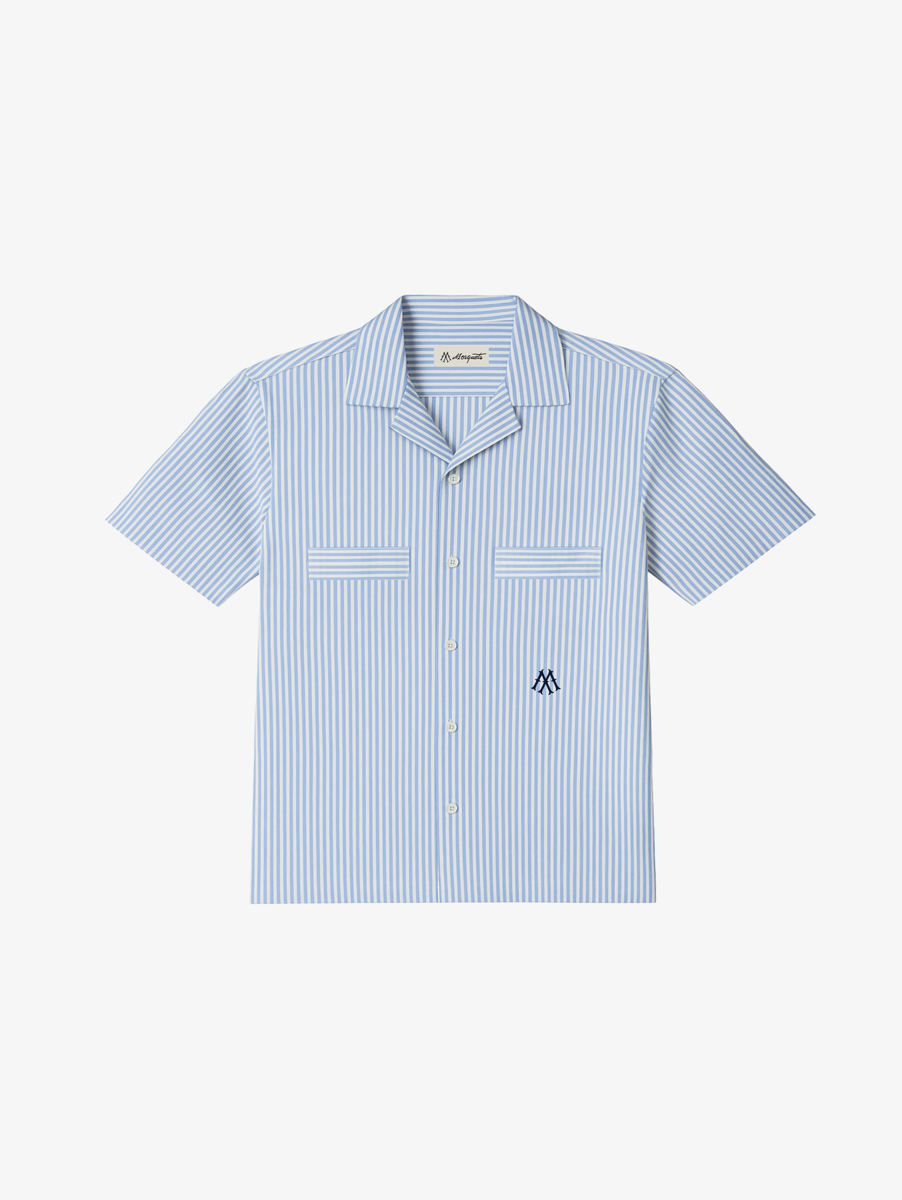 BLUE WHITE STRIPE RESORT SHIRT "M"