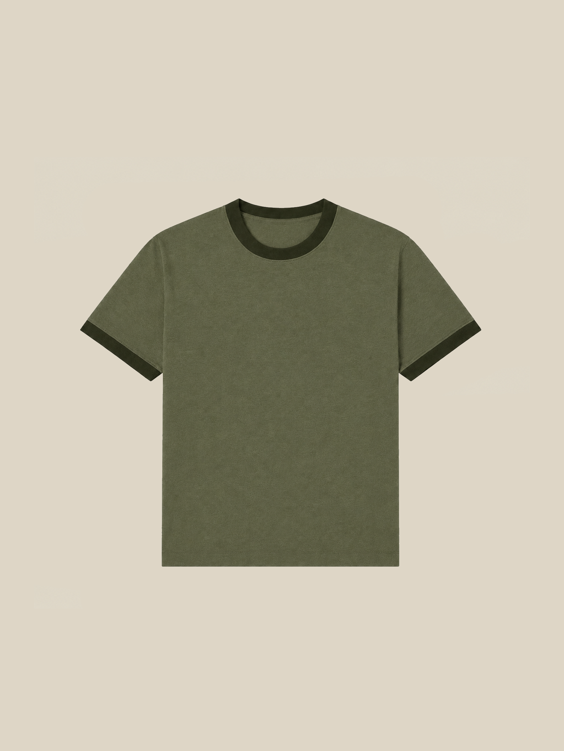 OLIVE RINGER T-SHIRT 