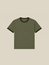 OLIVE RINGER T-SHIRT "MOSQUETS"