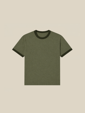 OLIVE RINGER T-SHIRT "MOSQUETS"