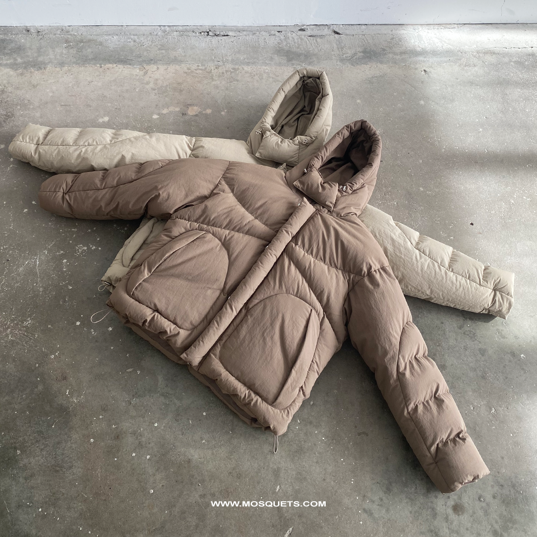 LIGHT BROWN PUFFER JACKET