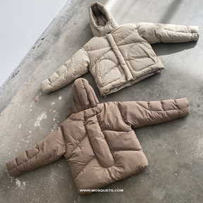 LIGHT BROWN PUFFER JACKET