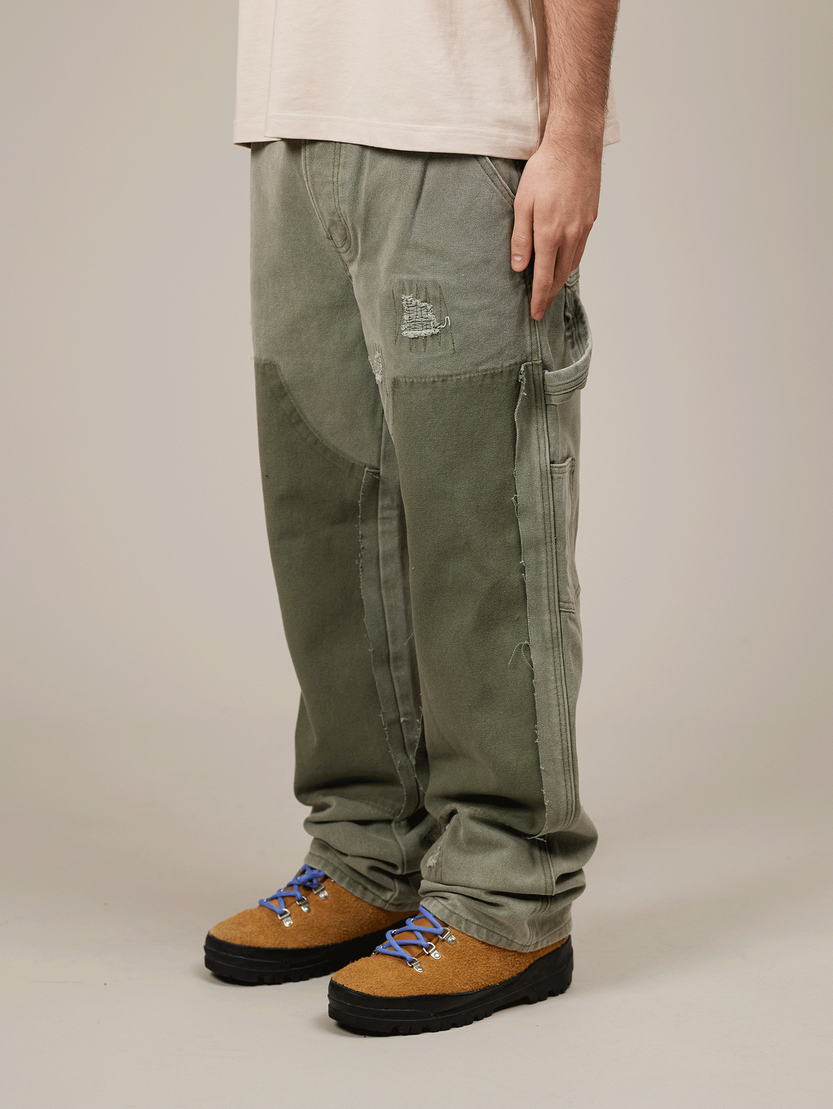 VINTAGE CARPENTER PANTS "OLIVE" - Mosquets