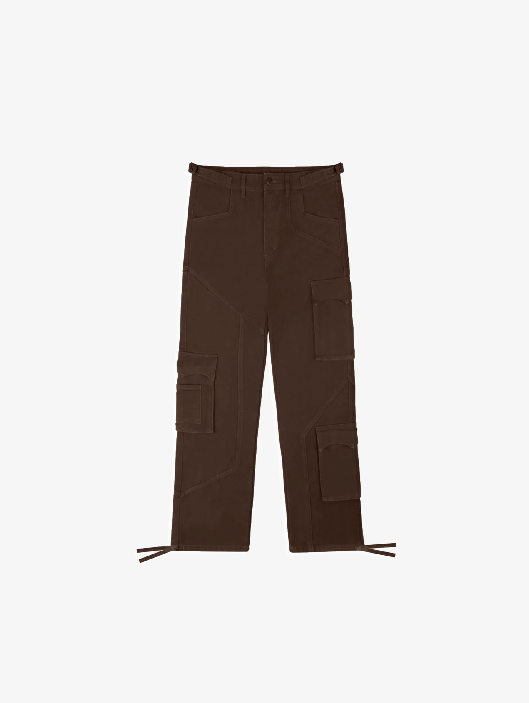 BROWN WASHED DECONSTRUCTED CARGO PANTS - Mosquets