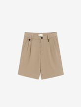 PLEATED SHORTS "BEIGE"