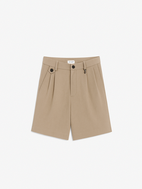 PLEATED SHORTS "BEIGE"