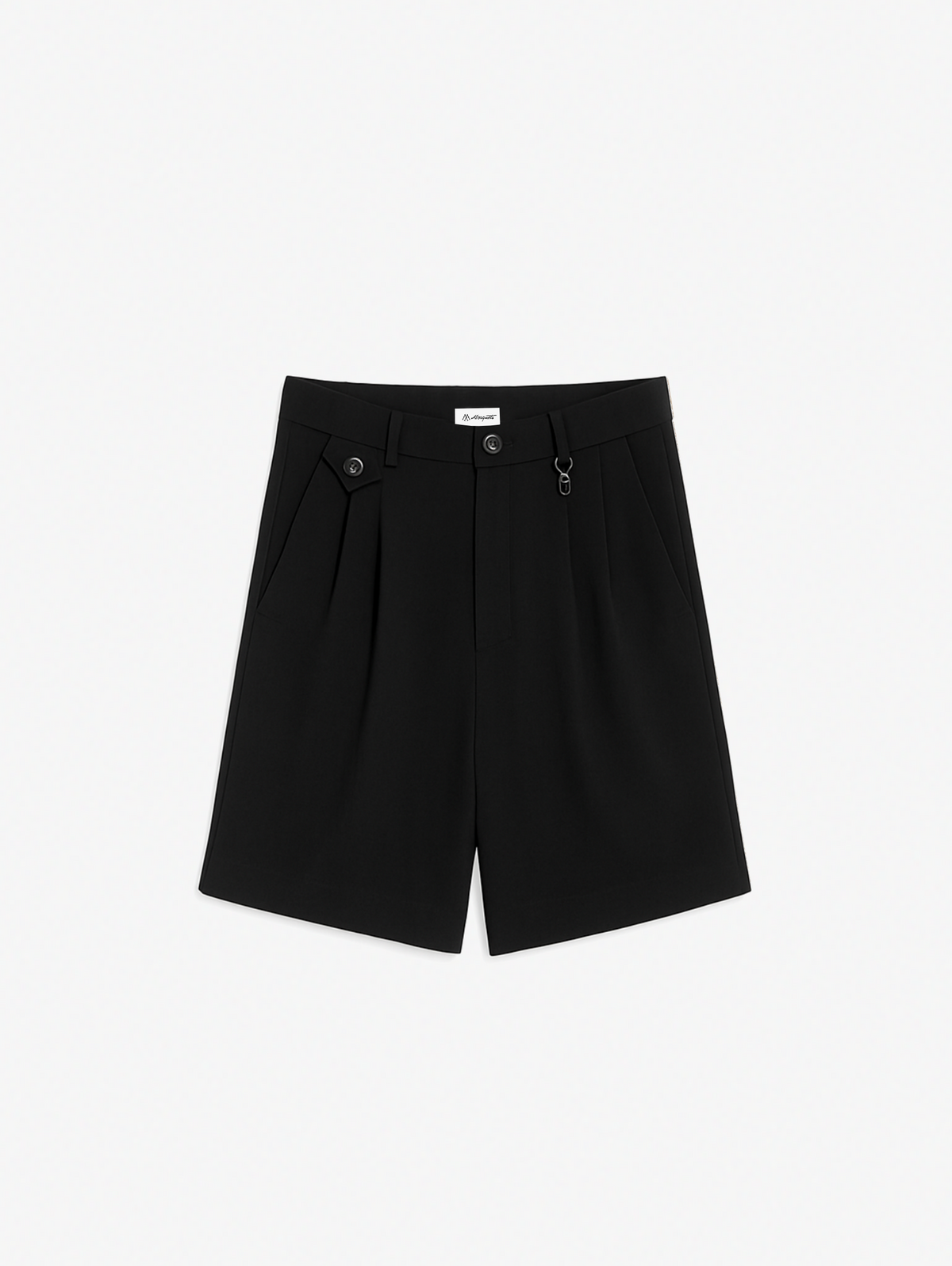 PLEATED SHORTS "BLACK"