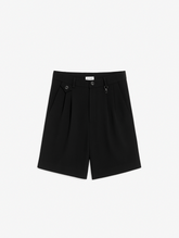 PLEATED SHORTS "BLACK"