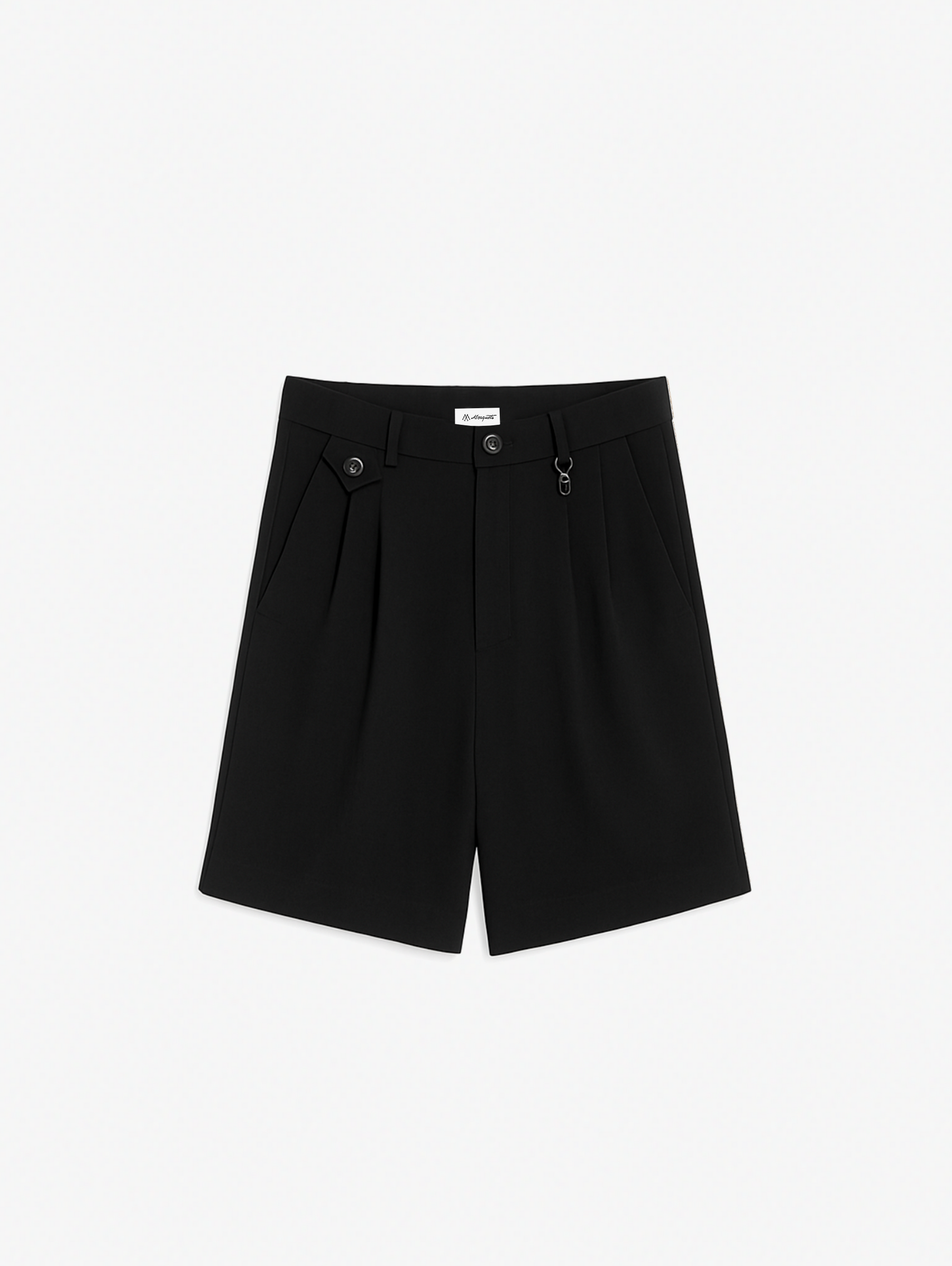 PLEATED SHORTS "BLACK"