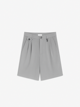 PLEATED SHORTS "LIGHT GREY"