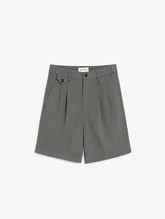 PLEATED SHORTS "DARK GREY"