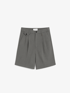 PLEATED SHORTS "DARK GREY"