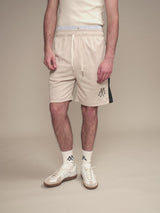 CREAM MESH SHORTS STRIPE "DARK GREEN"