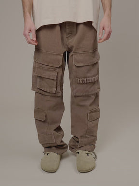 BROWN CARGO WORKER PANTS