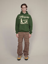 DARK GREEN HOODED "VACATION ON THE LAKE"