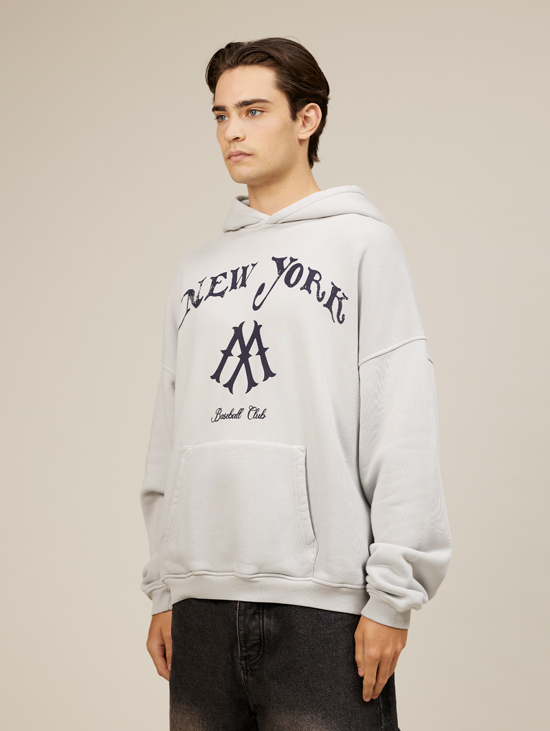 LIGHT GREY HOODED "NEW YORK"