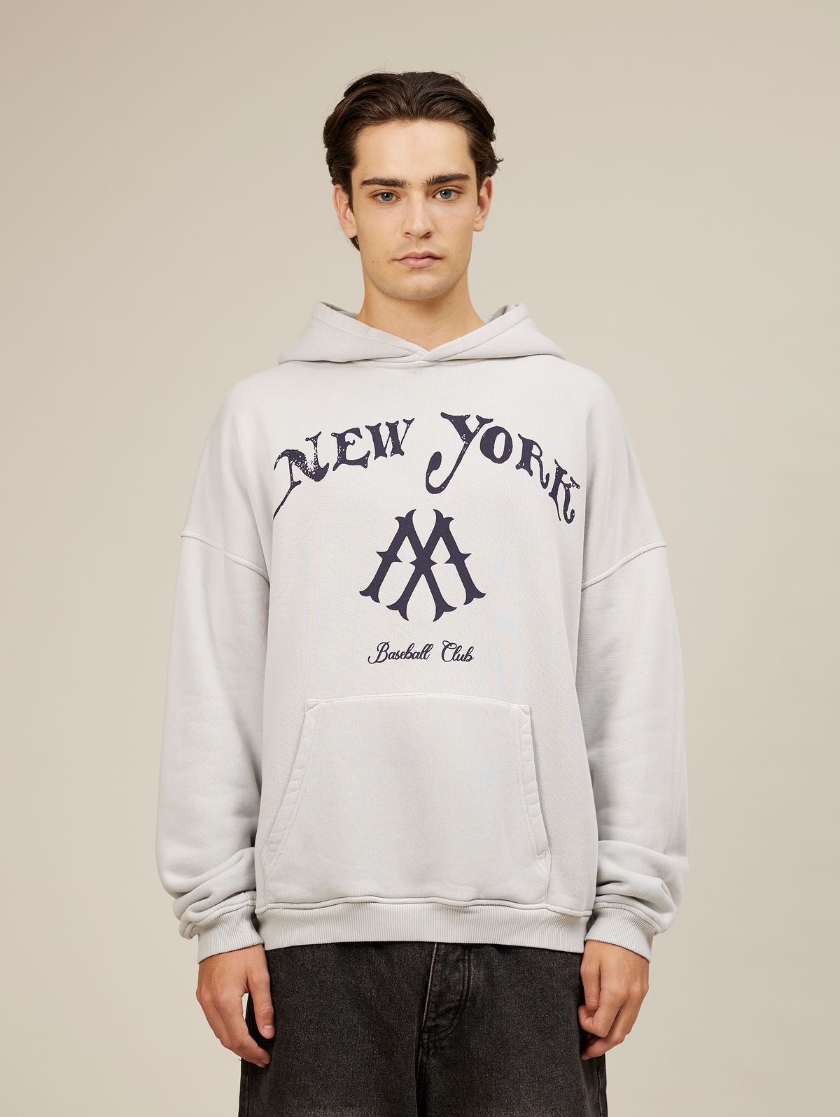 LIGHT GREY HOODED "NEW YORK"