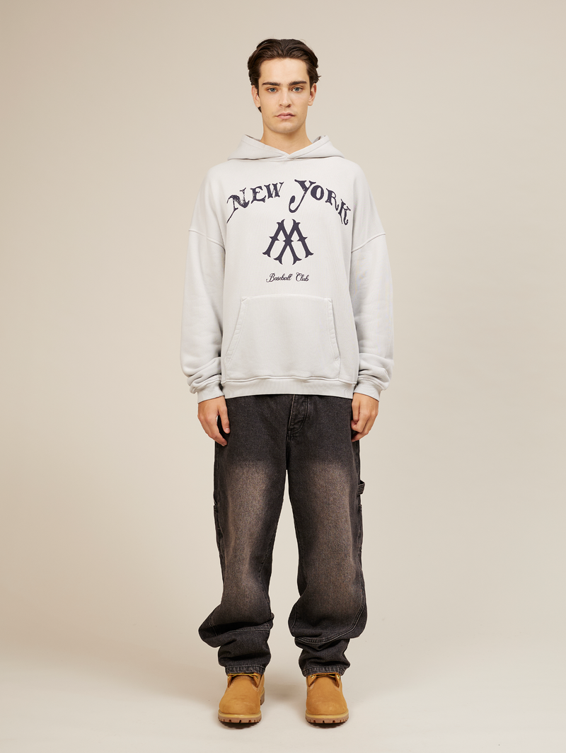 LIGHT GREY HOODED "NEW YORK"