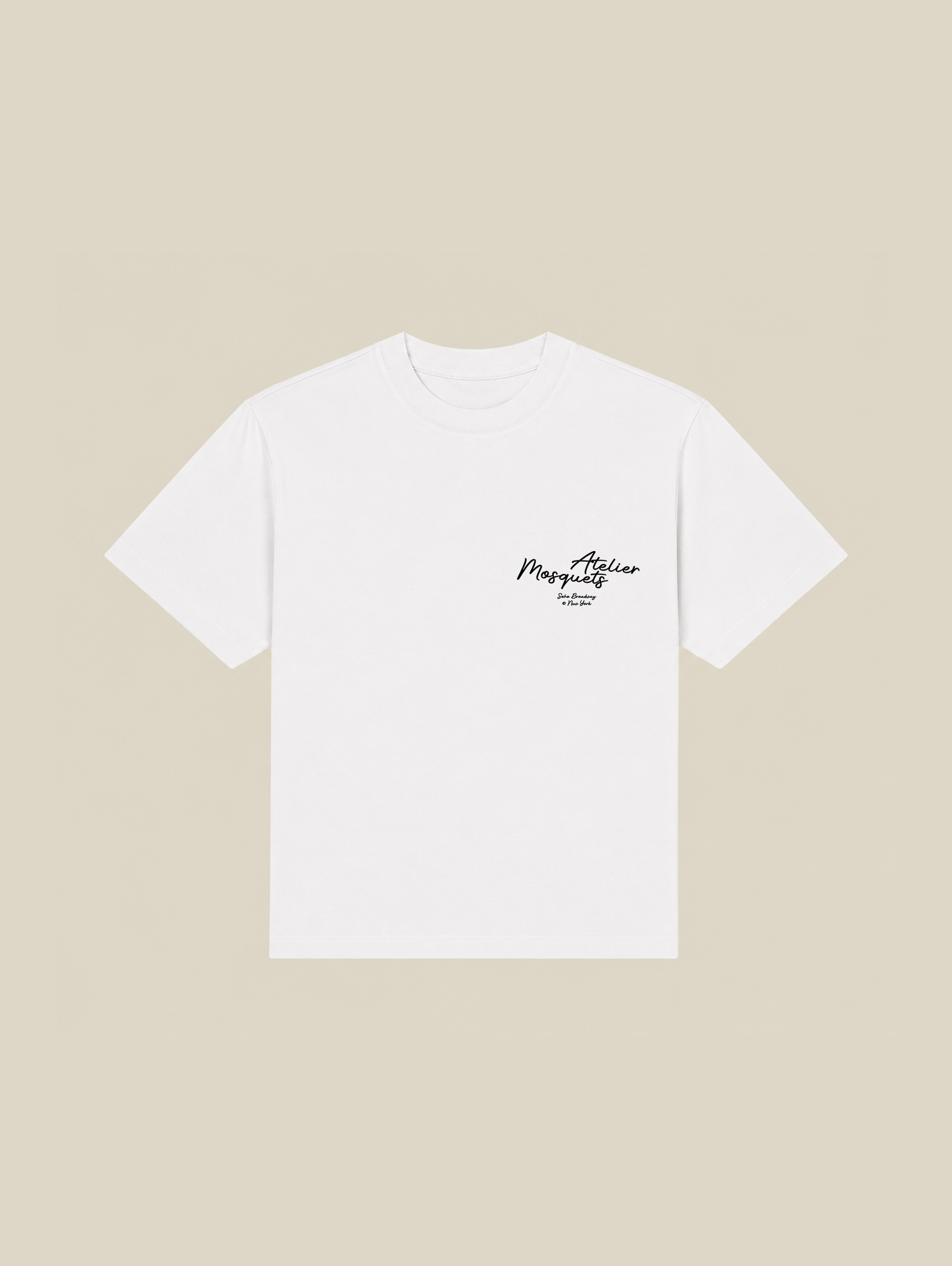 WHITE T-SHIRT "MOSQUETS ATELIER" - Mosquets