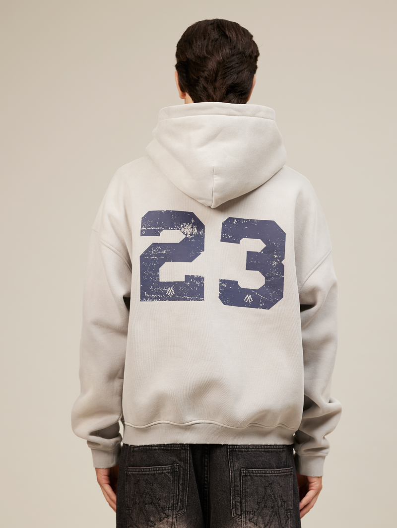 LIGHT GREY SUNFADED ZIP HOODED "NY"