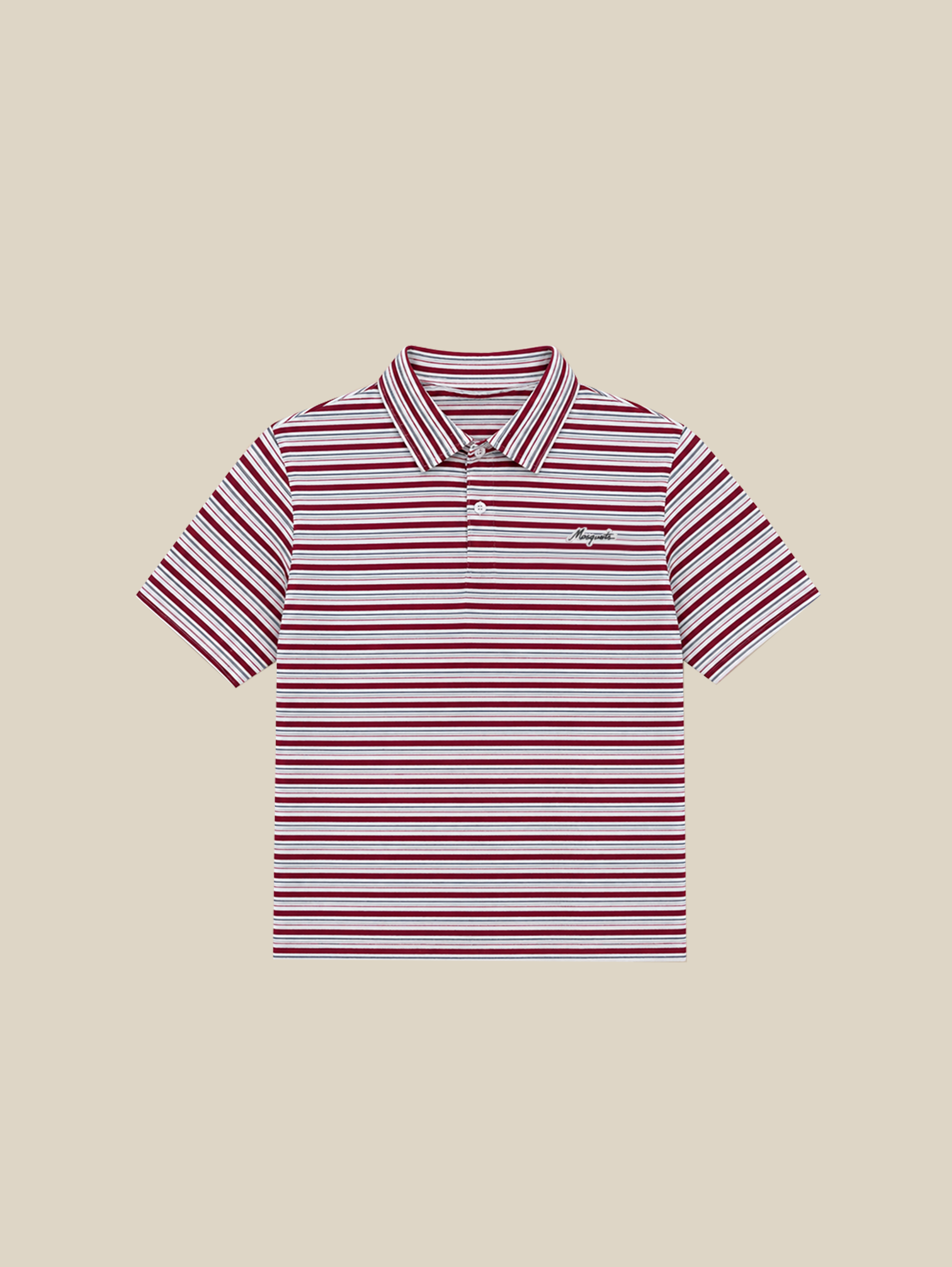 RED STRIPE POLO SHIRT "MOSQUETS"