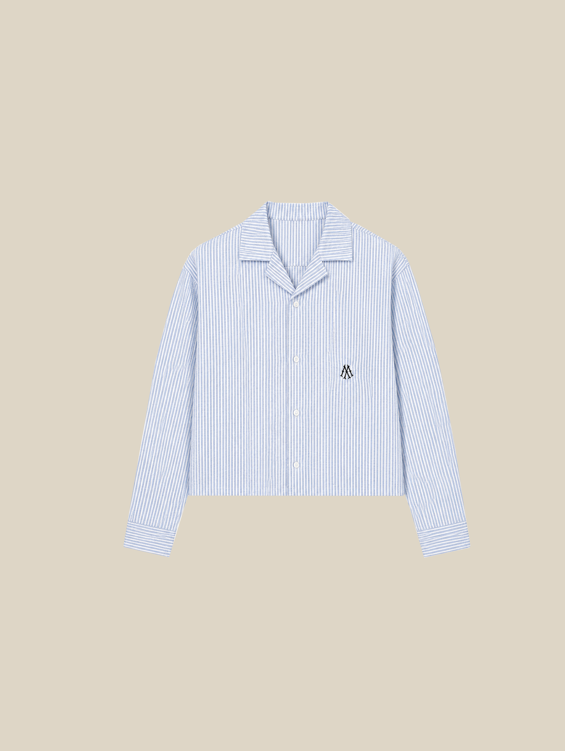 BLUE WHITE STRIPE OXFORD  SHIRT "M"