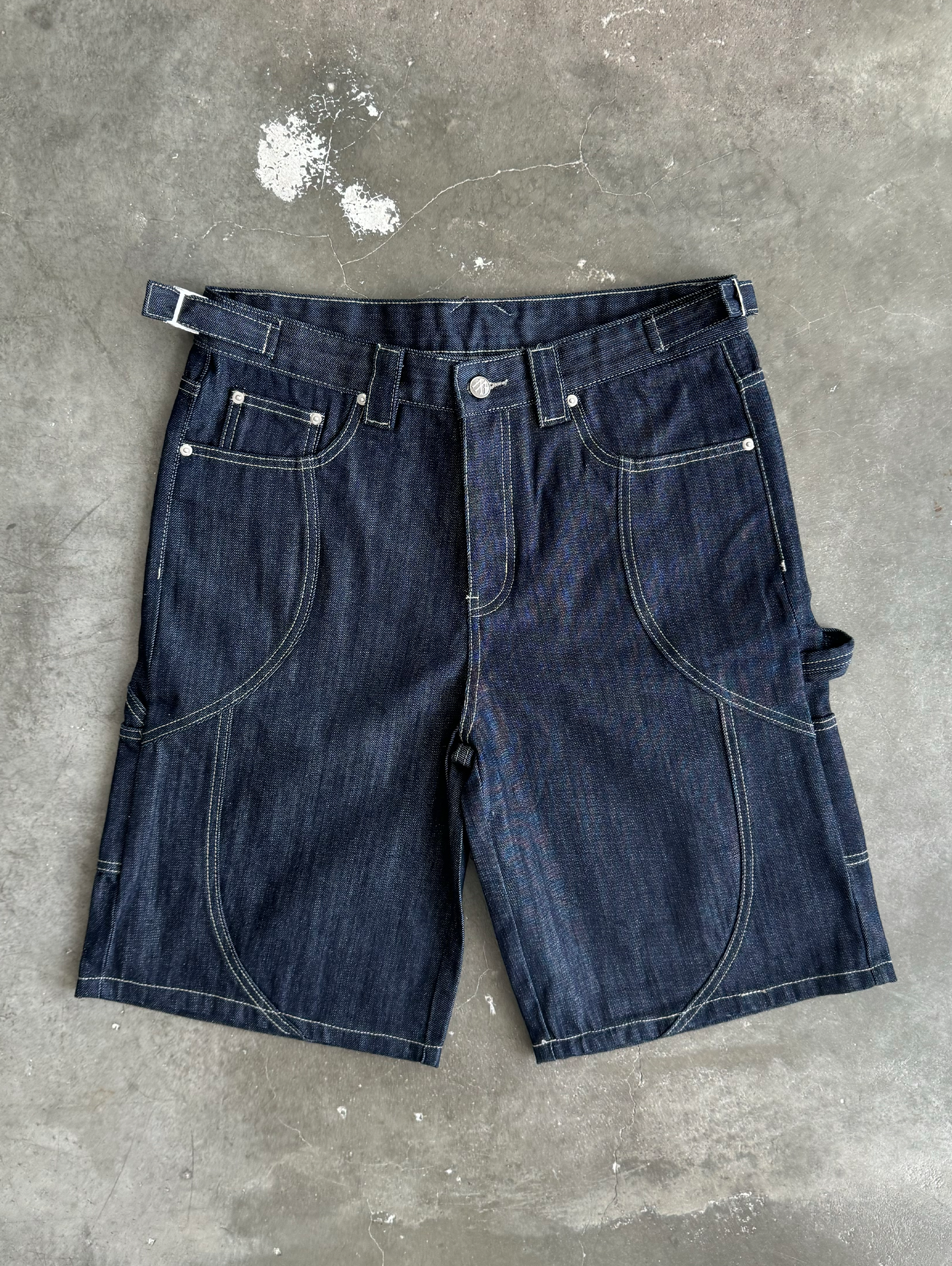 RAW BLUE DENIM JORTS 