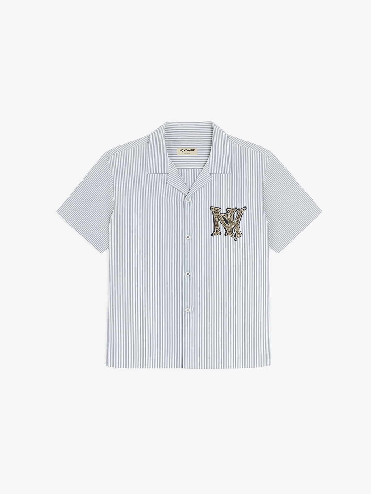 BLUE/ WHITE  SHIRT "NY RHINESTONE"